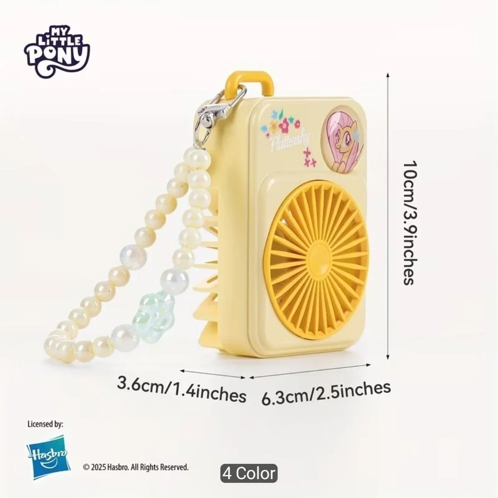 My Little Pony Flower Bead Chain Mini Fan Portable Handheld MLP FLUTTERSHY